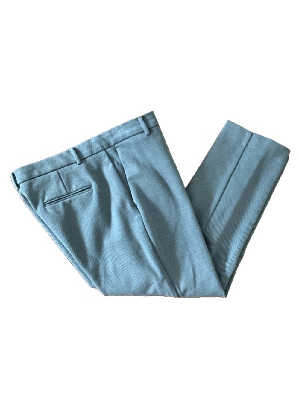 Ann Taylor Dress Pants Womens 12 Light Blue Seafoam Ankle Stretch Trouser Rayon.